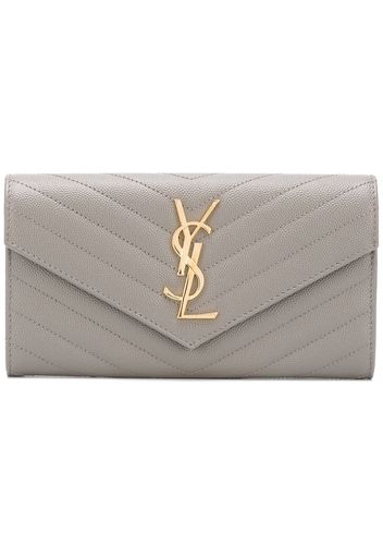 Saint Laurent Portafoglio 'Monogram' grande - Grigio