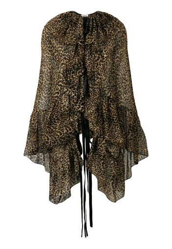 Blusa con motivo leopardato