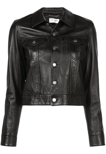 Saint Laurent Giacca stile denim - Nero