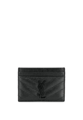 Saint Laurent Portacarte con monogramma - Nero