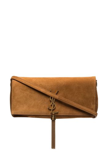 brown Kate Baguette suede shoulder bag