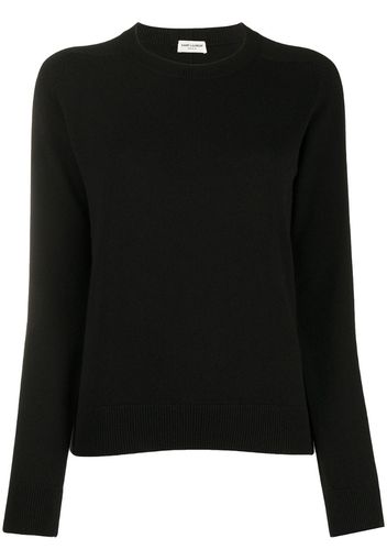 cashmere ribbed crewneck jumper