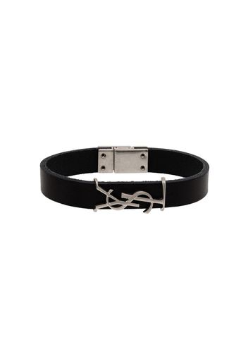 logo-plaque buckled bracelet