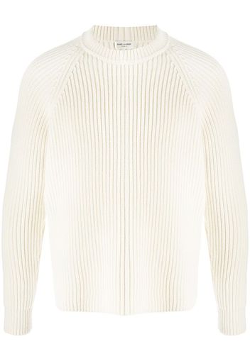 ribbed raglan sleeves jumper