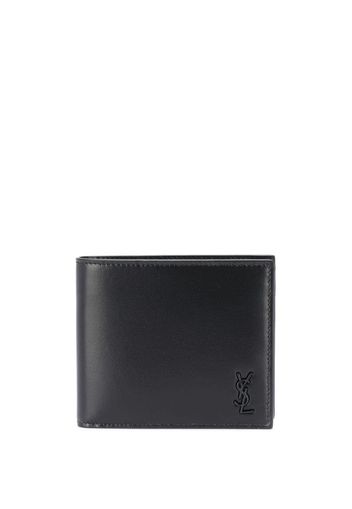 embossed logo bi-fold wallet