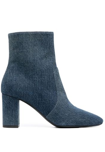 Saint Laurent Stivaletti Lou denim - Blu