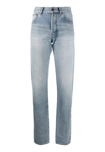 Saint Laurent donna Jeans dritti a vita alta - Blu