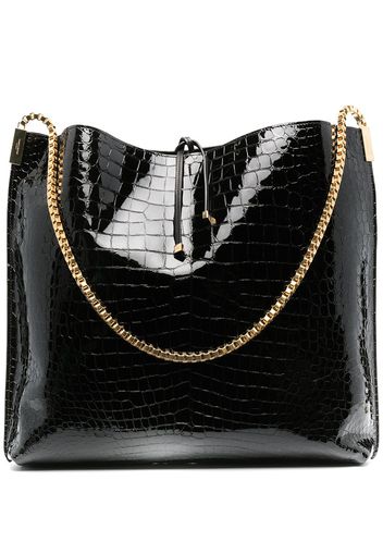 Saint Laurent Borsa tote effetto coccodrillo - Nero