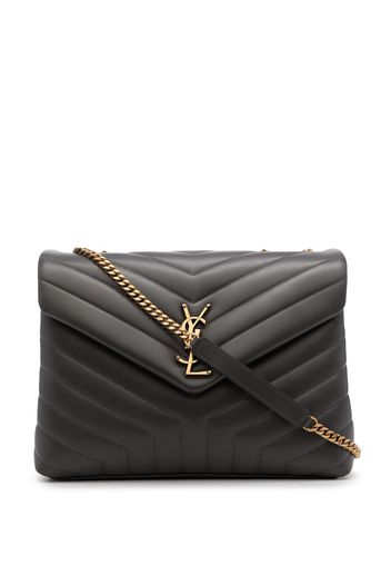 Saint Laurent medium Loulou quilted shoulder bagc - Grigio