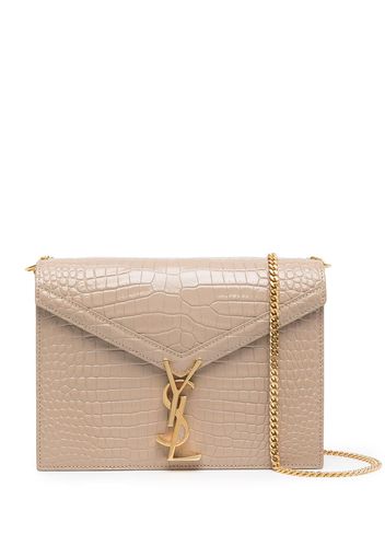 Saint Laurent Cassandra crocodile-embossed bag - Toni neutri