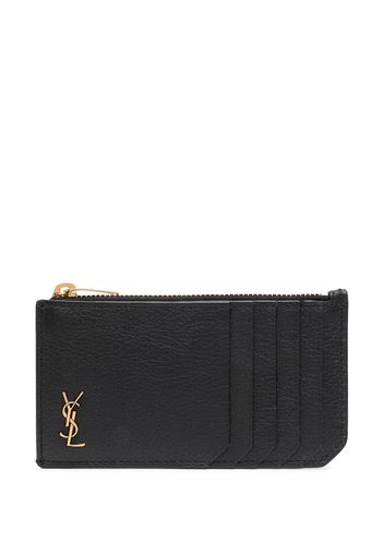 Saint Laurent Portacarte con applicazione - Nero