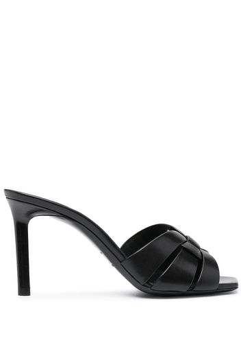 Saint Laurent Tribute 90mm leather mules - Nero