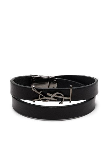 Saint Laurent Opyum logo plaque bracelet - Nero