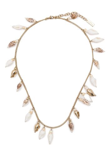 Saint Laurent shell pendant necklace - Bianco