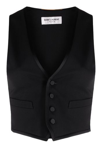 Saint Laurent virgin-wool waistcoat - Nero