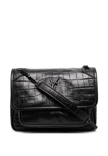 Saint Laurent Niki embossed shoulder bag - Nero