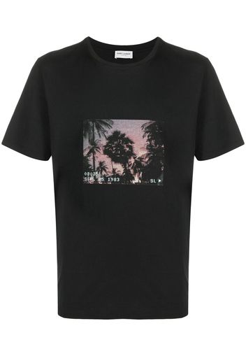 Saint Laurent T-shirt VHS con stampa - Nero