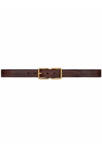 Saint Laurent double buckle belt - Marrone