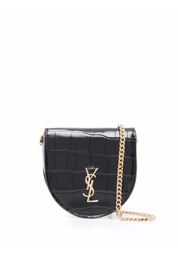 Saint Laurent logo plaque mini bag - Nero