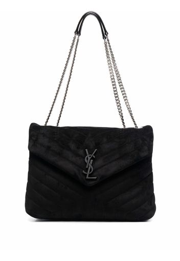 Saint Laurent Borsa a spalla con applicazione - Nero