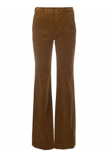 Saint Laurent corduroy flared trousers - Marrone