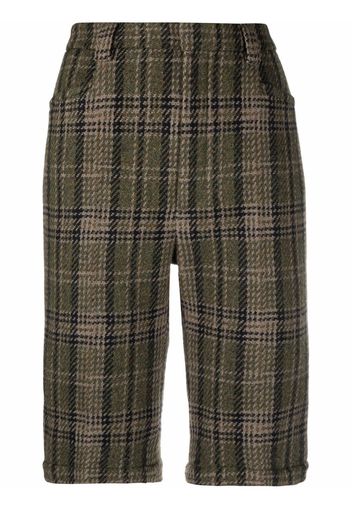 Saint Laurent tweed Bermuda cycling shorts - Verde