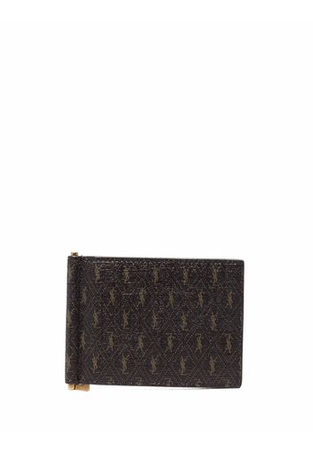 Saint Laurent monogram-pattern cardholder - Marrone