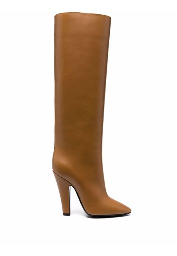 Saint Laurent Tube knee-length boots - Marrone