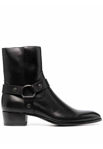 Saint Laurent Wyatt 40mm harness boots - Nero