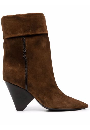 Saint Laurent Niki 85mm ankle boots - Marrone