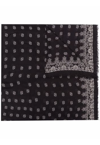 Saint Laurent paisley print scarf - Nero