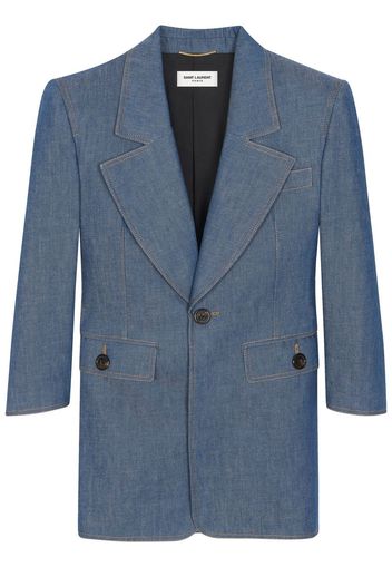 Saint Laurent Abito modello blazer monopetto - Blu