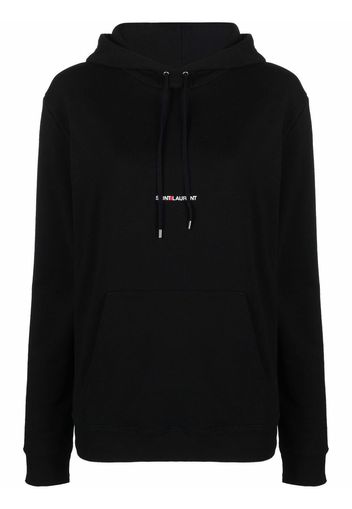 Saint Laurent logo print hoodie - Nero