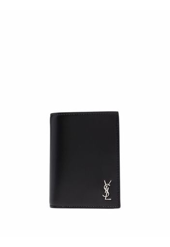 Saint Laurent logo-plaque wallet - Nero