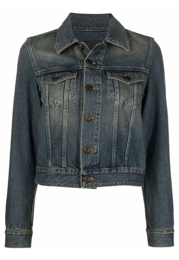 Saint Laurent faded denim jacket - Blu