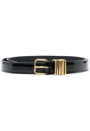 Saint Laurent slim patent leather belt - Nero