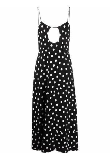 Saint Laurent polka-dot cut-out dress - Nero