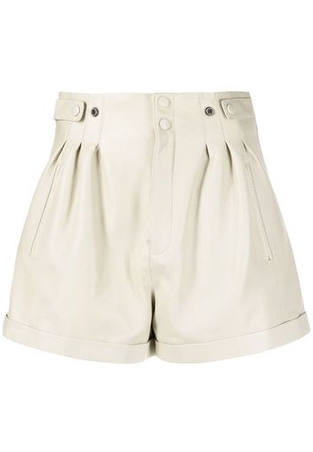 Saint Laurent Shorts a vita alta - Toni neutri