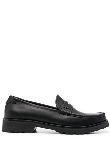 Saint Laurent logo-plaque loafers - Nero