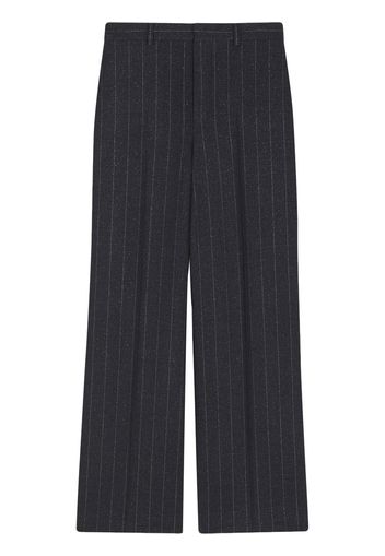 Saint Laurent Pantaloni sartoriali gessati - Blu