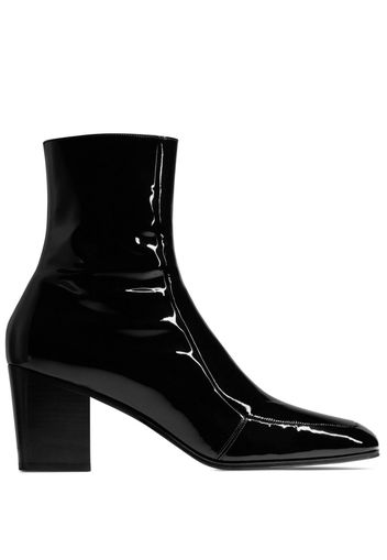 Saint Laurent Beau 75mm patent-leather boots - Nero