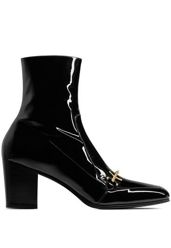 Saint Laurent Stivali Beau 75 Horsebit - Nero