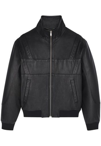 Saint Laurent zipped lambskin bomber jacket - Nero