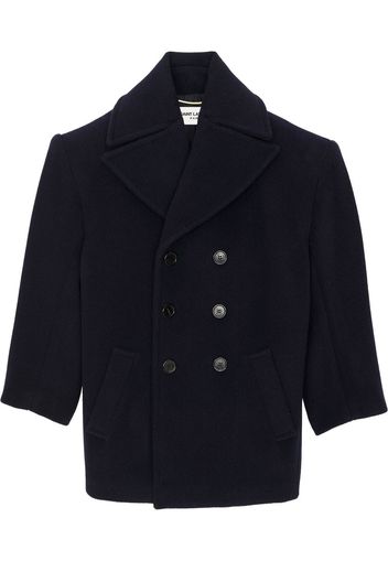 Saint Laurent Cappotto doppiopetto - Blu