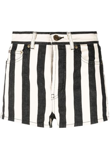 Saint Laurent striped high-waisted shorts - Toni neutri