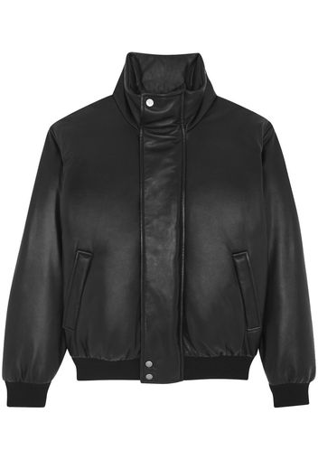 Saint Laurent lambskin high-neck jumper - Nero