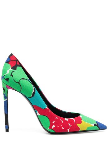 Saint Laurent Pumps Zoe a fiori - Verde