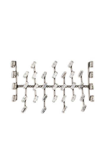 Saint Laurent Crystal Ranks chain bracelet - Argento