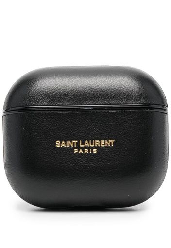 Saint Laurent logo-embossed AirPods case - Nero