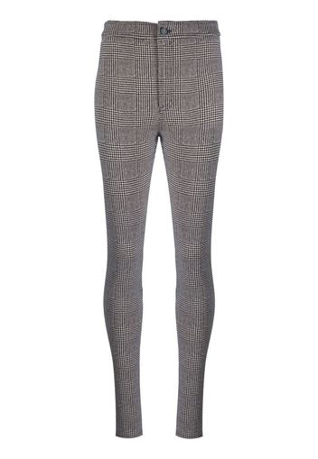 Saint Laurent check-patterned skinny trousers - Nero